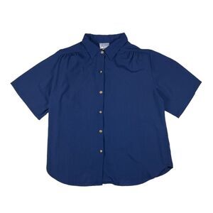 Kathie Lee Short Sleeve Top in Serene Blue | Size 22